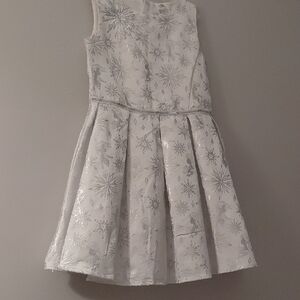 Disney White and Silver Formal Kids Dress